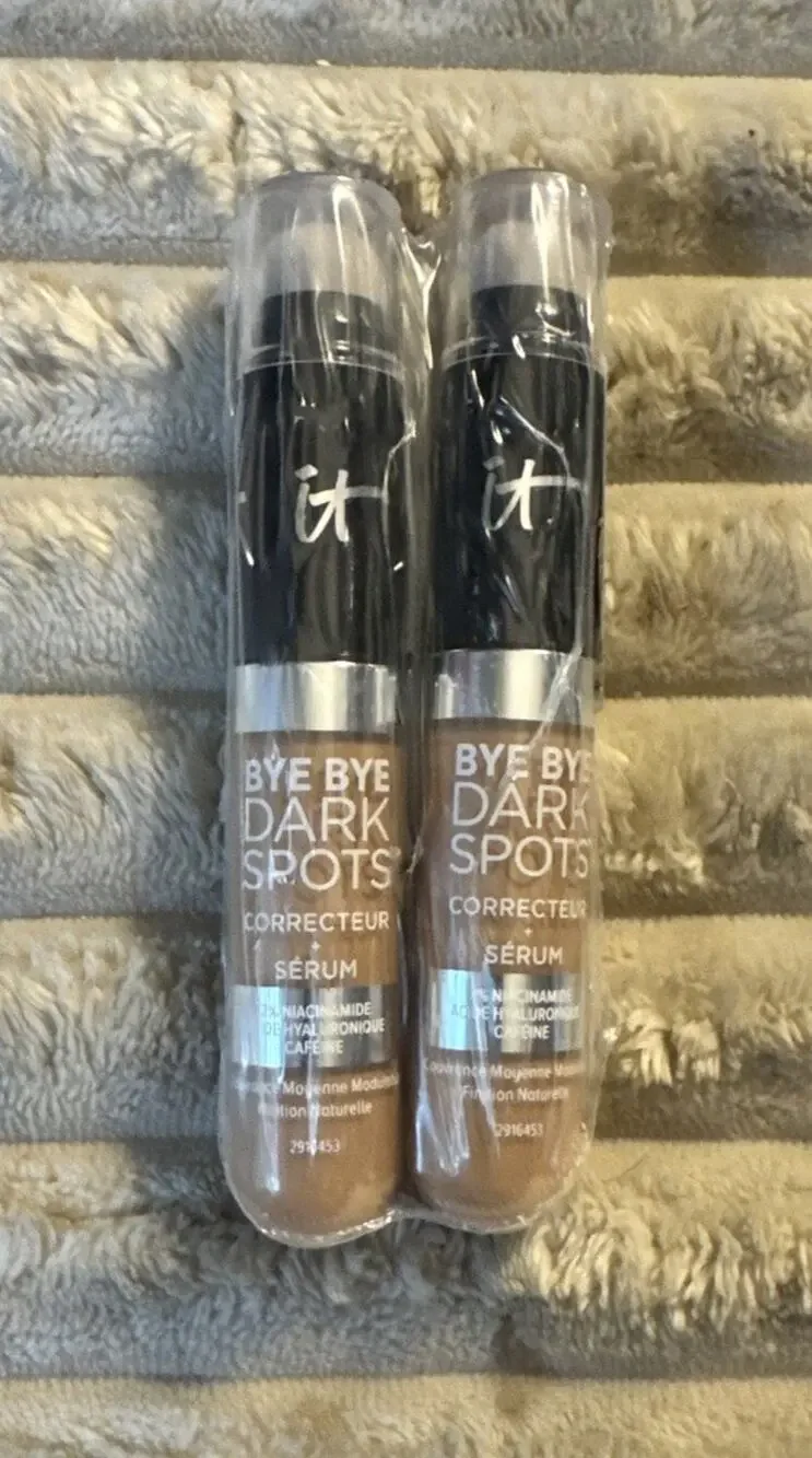 It Cosmetics Bye Bye Dark Spots Concealer + Serum Tan Cool 40 - Lot of 2 Sealed